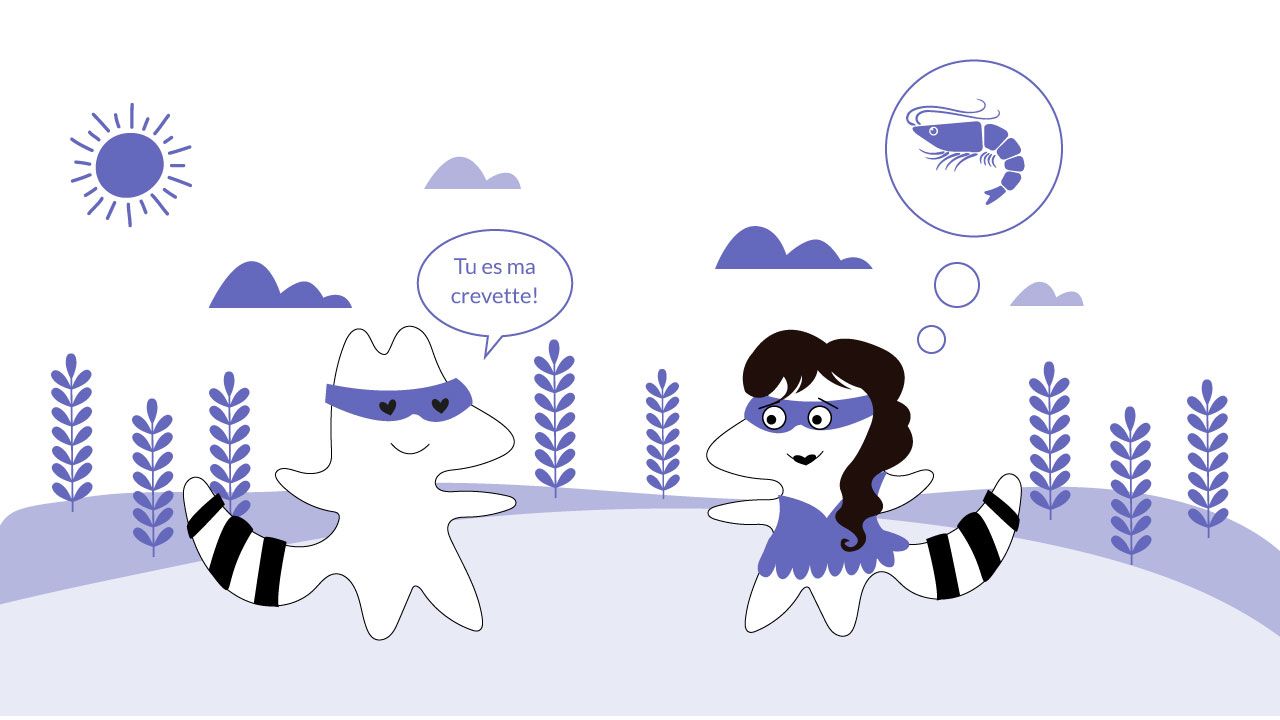 Characters using French words of endearment