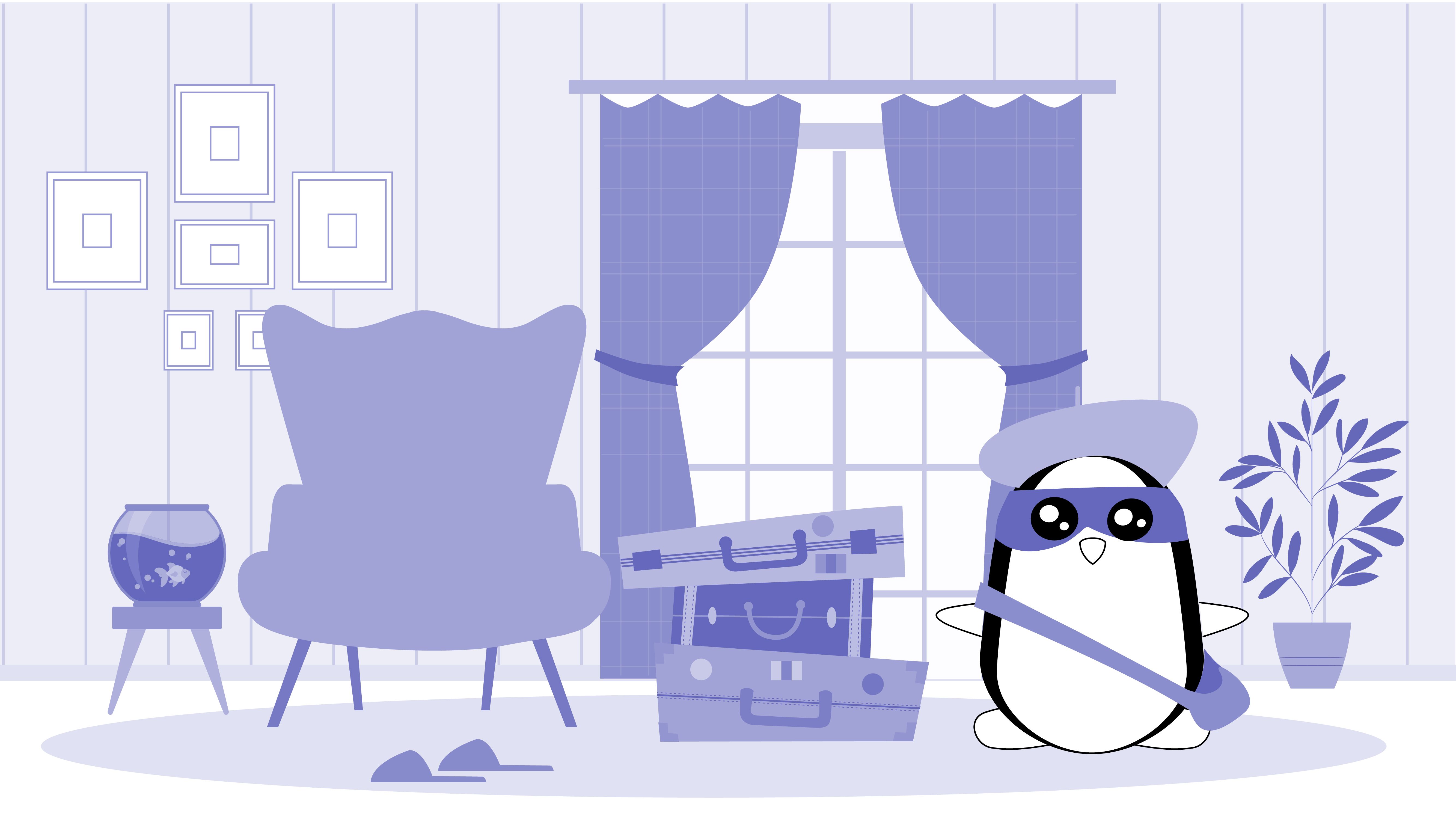 Pocky’s back from his trip across Africa. His suitcase is covered with stickers of flags of each country he’s visited.