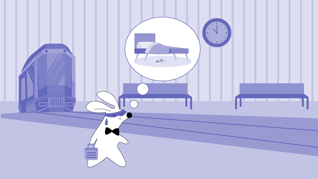 Character thinking about his