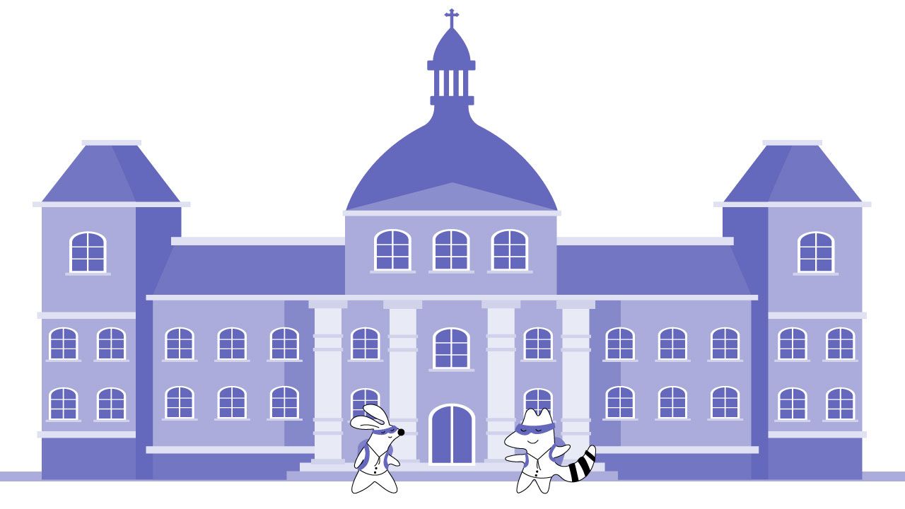 Characters in front of the Sorbonne