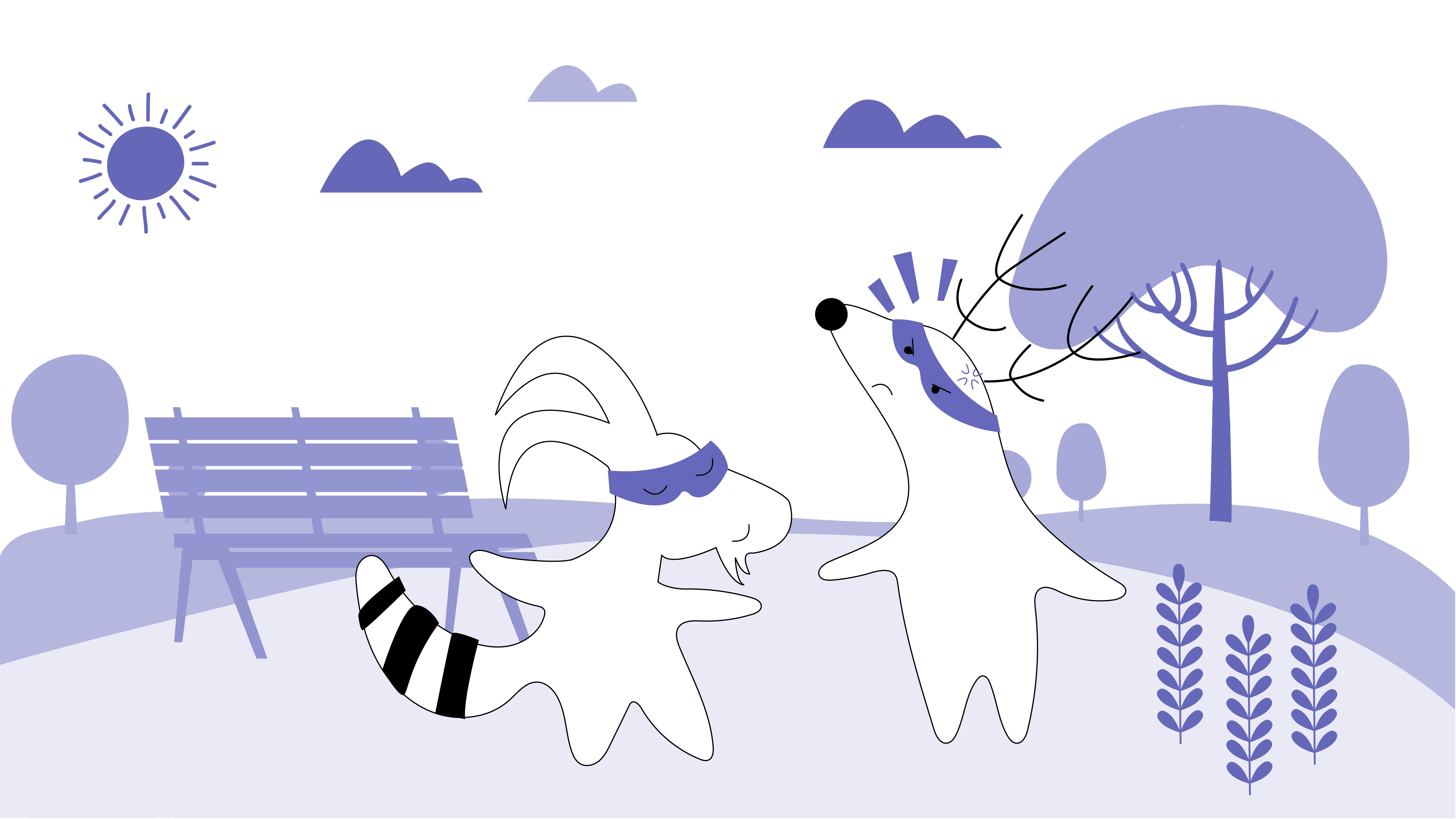 Characters arguing, and head of one of them looks like a goat’s head