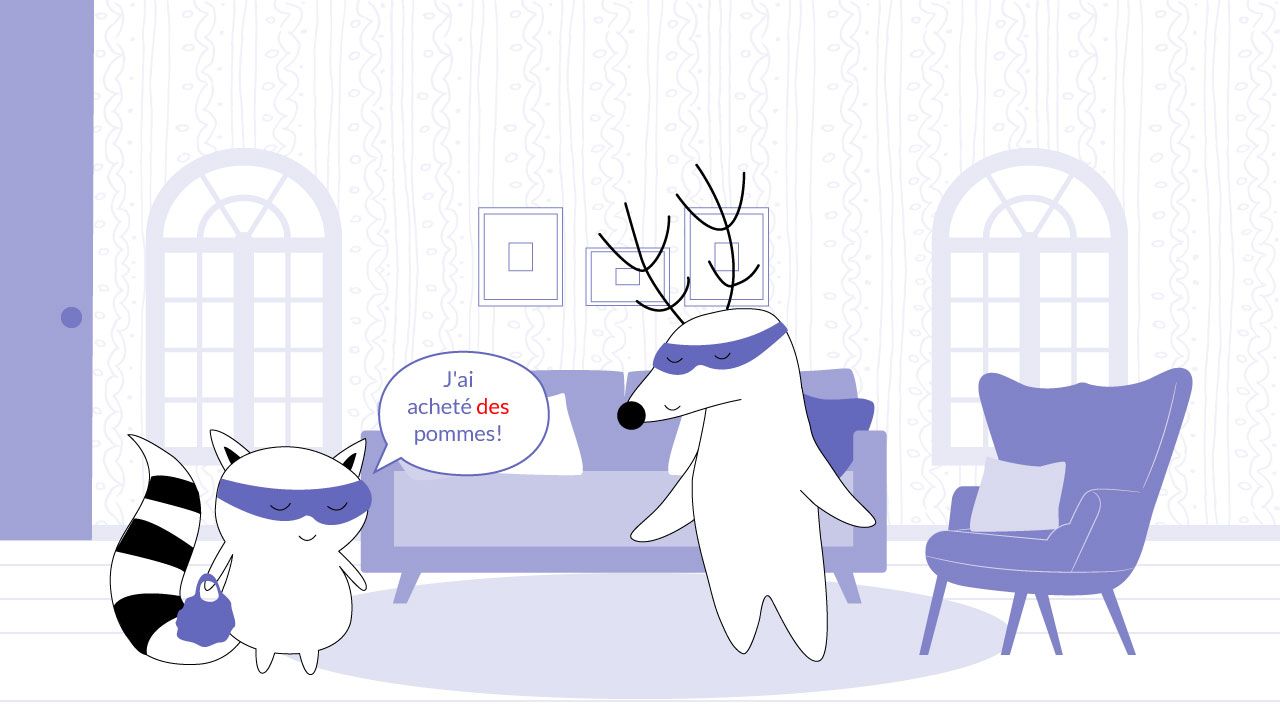 Character has bought some apples