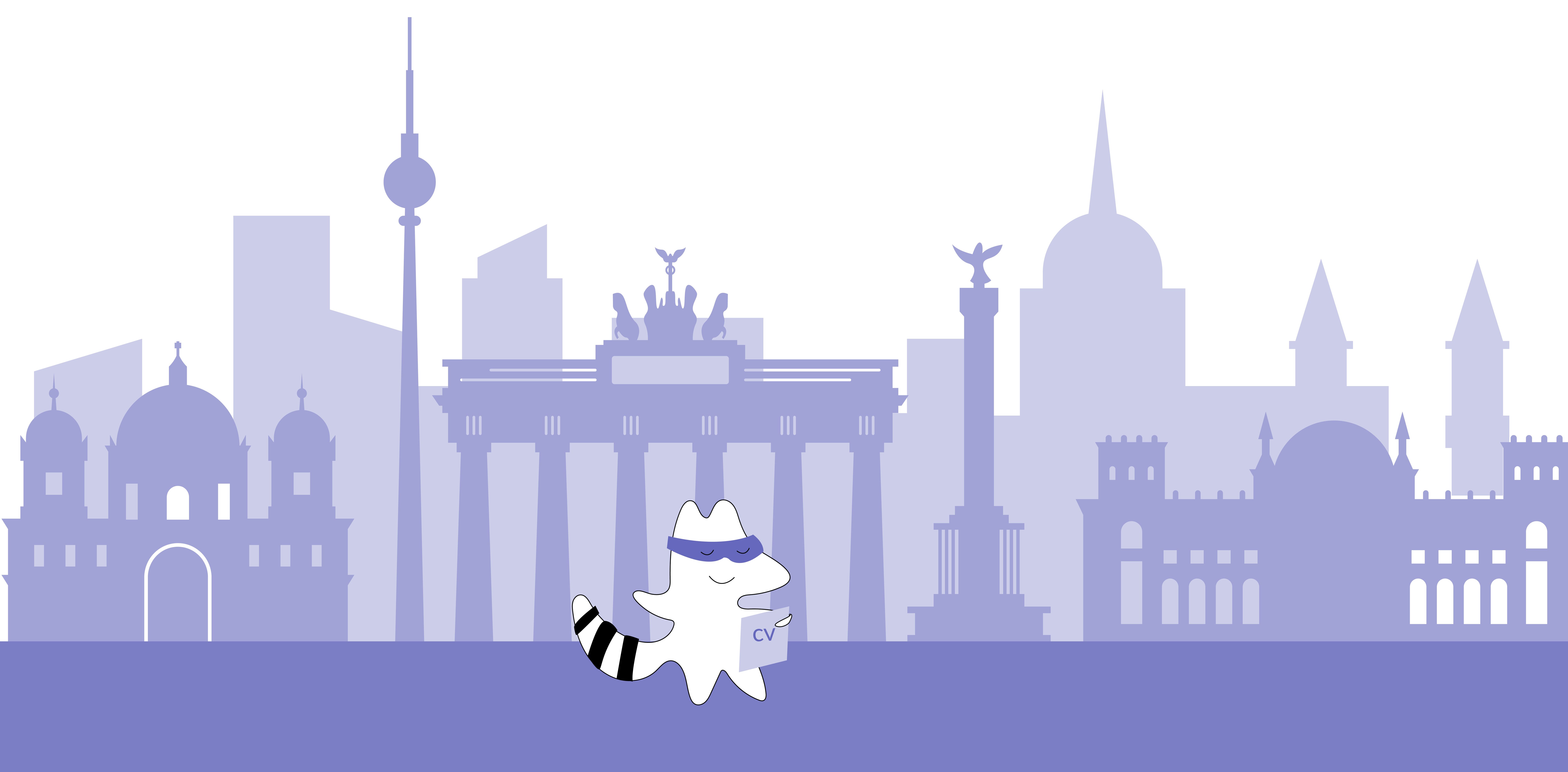 Iggy walking down Berlin with her CV in her hand.