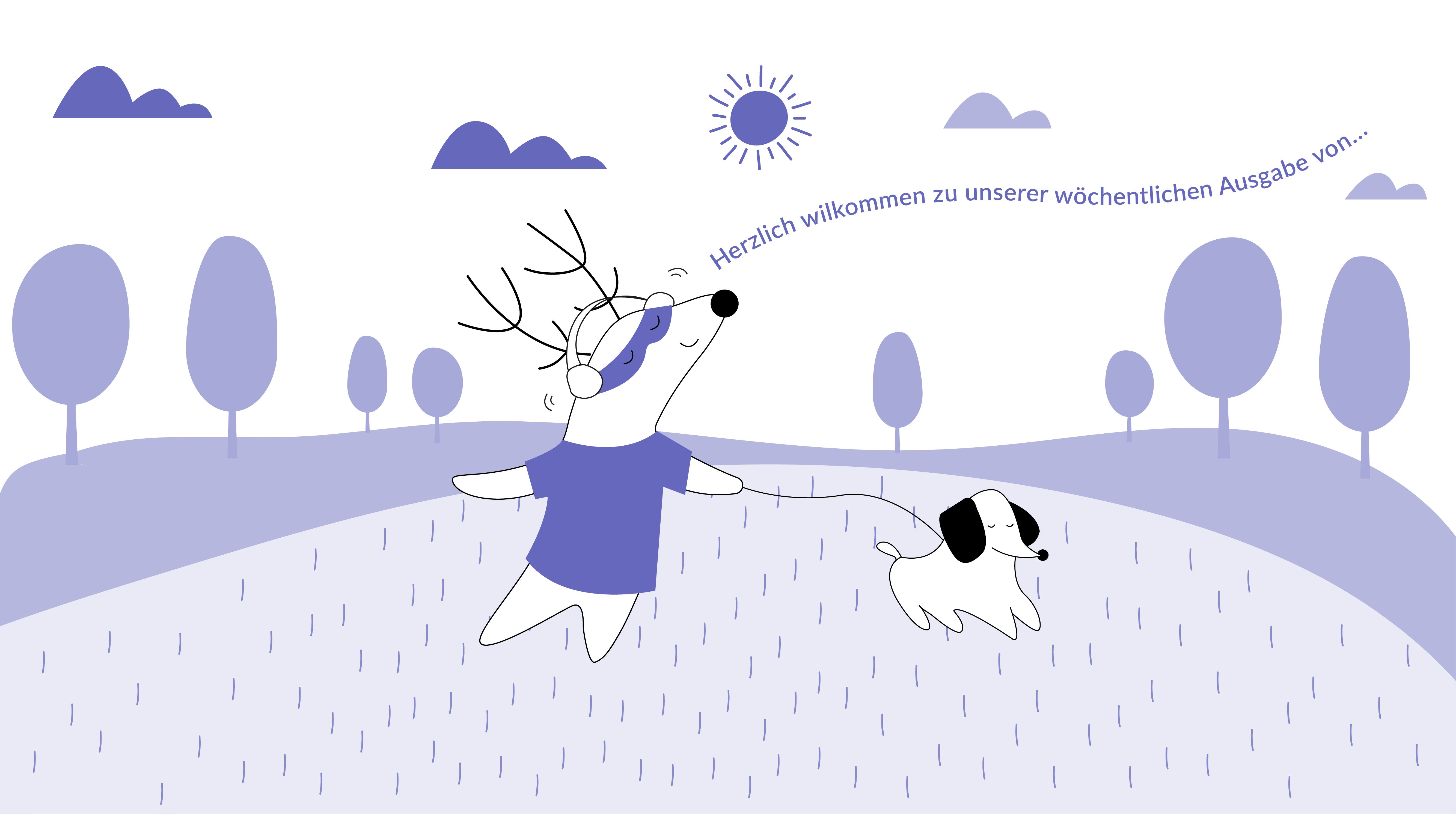 Soren with his headphones on, listening to German audio while taking a walk.