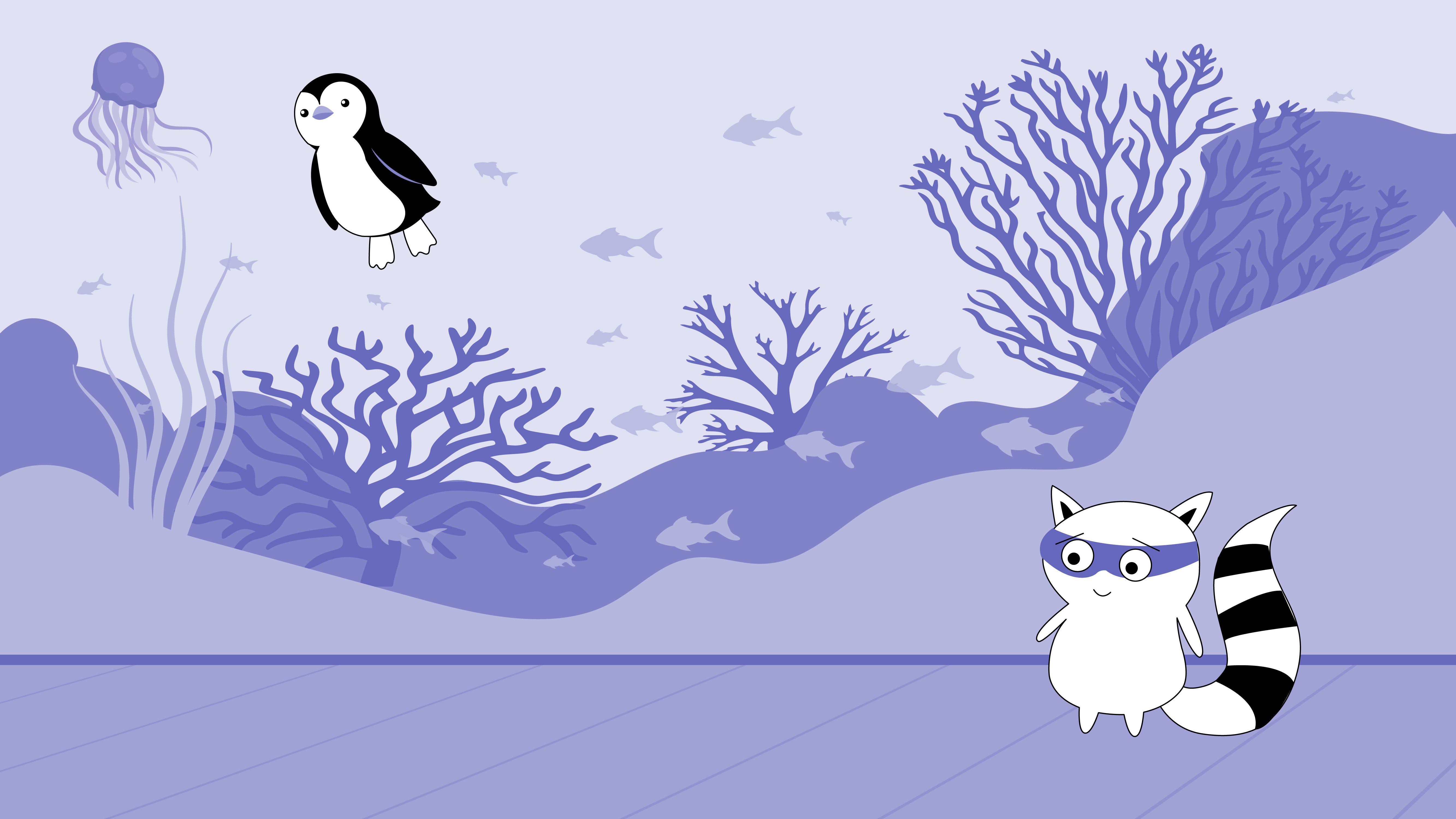 Benji is at the aquarium, in awe, watching jellyfish and penguins.