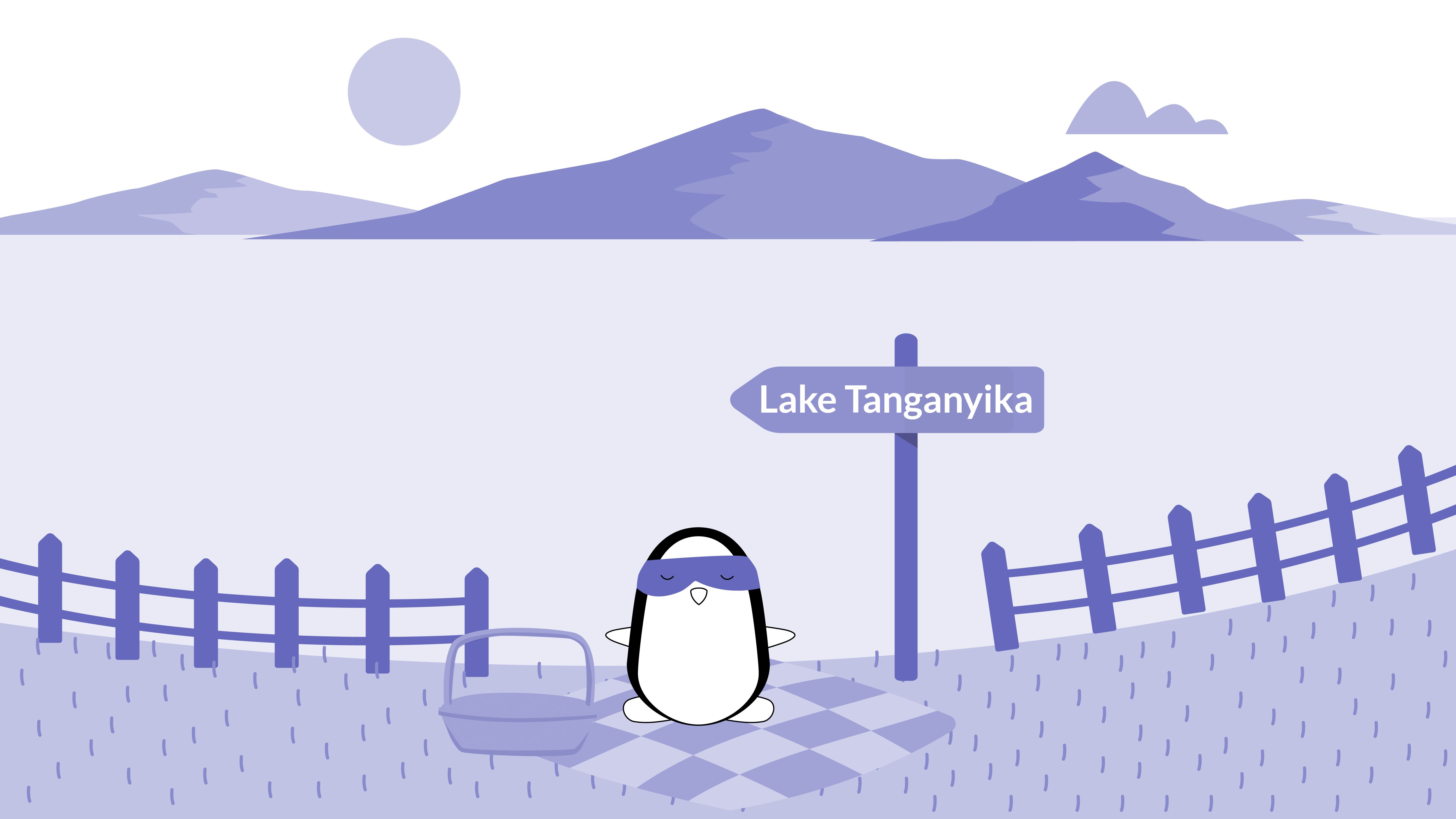 Pocky’s having a picnic near Lake Tanganyika — the world's second-deepest lake.