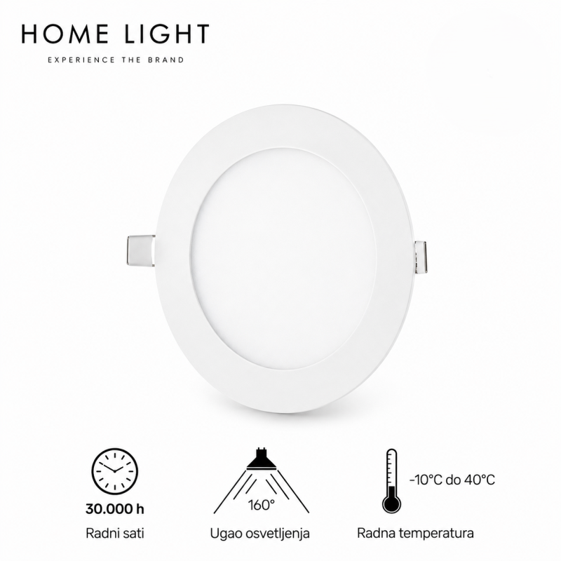 Ugradni led panel okrugli KNC1-6W 4000K