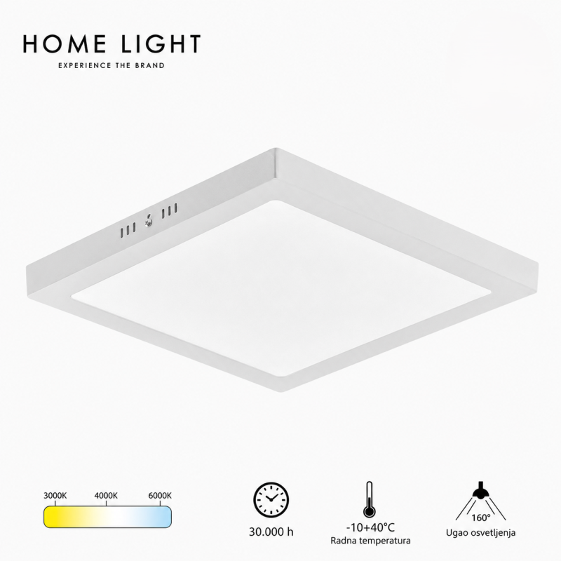 Nadgradni led panel kockasti KNS5-24W 3000/4000/6000K