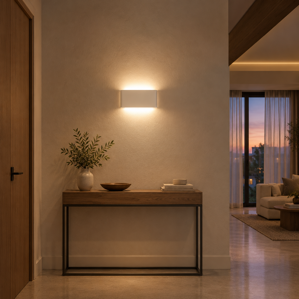 Dekorativna zidna lampa 6W 4200K bela