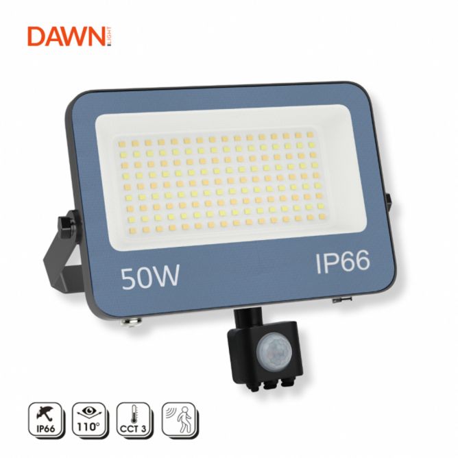 Led reflektor sa senzorom DAWN GN-FL913S 50W CCT IP66