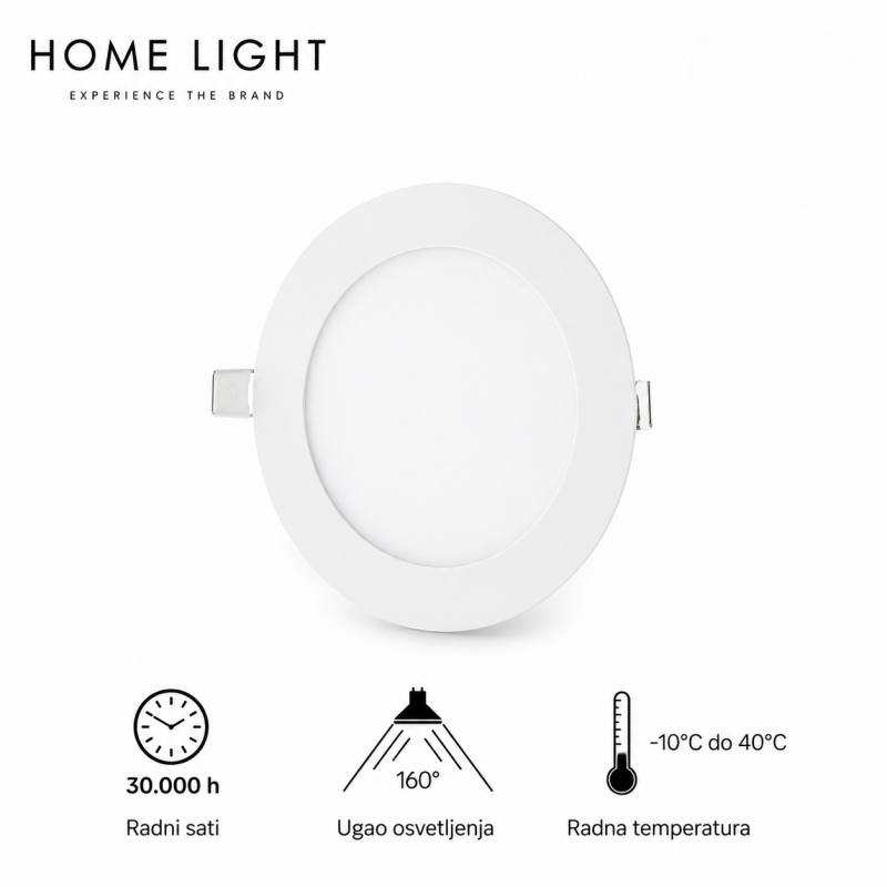 Ugradni led panel okrugli KNC1-6W 6500K