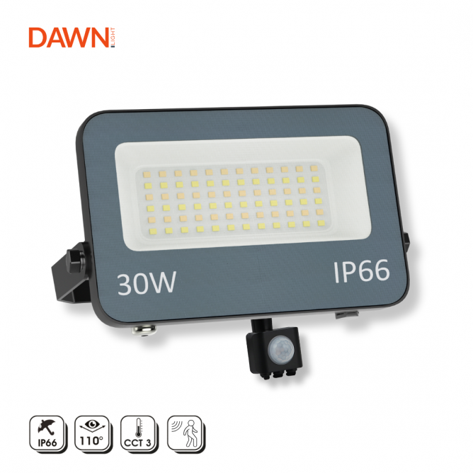 Led reflektor sa senzorom DAWN GN-FL913S 30W CCT IP66