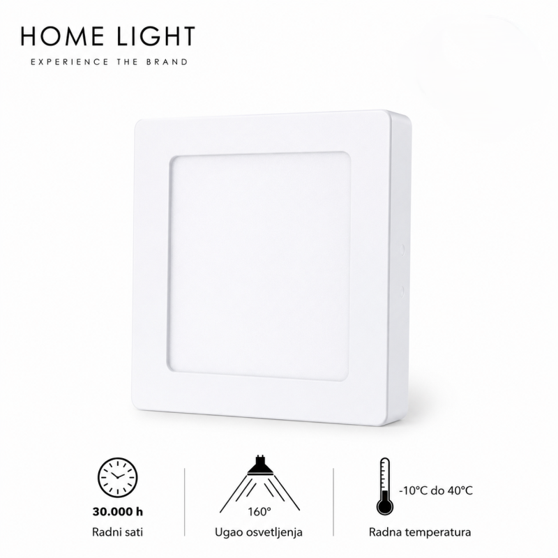 Nadgradni led panel kockasti KNS5-12W 4000K
