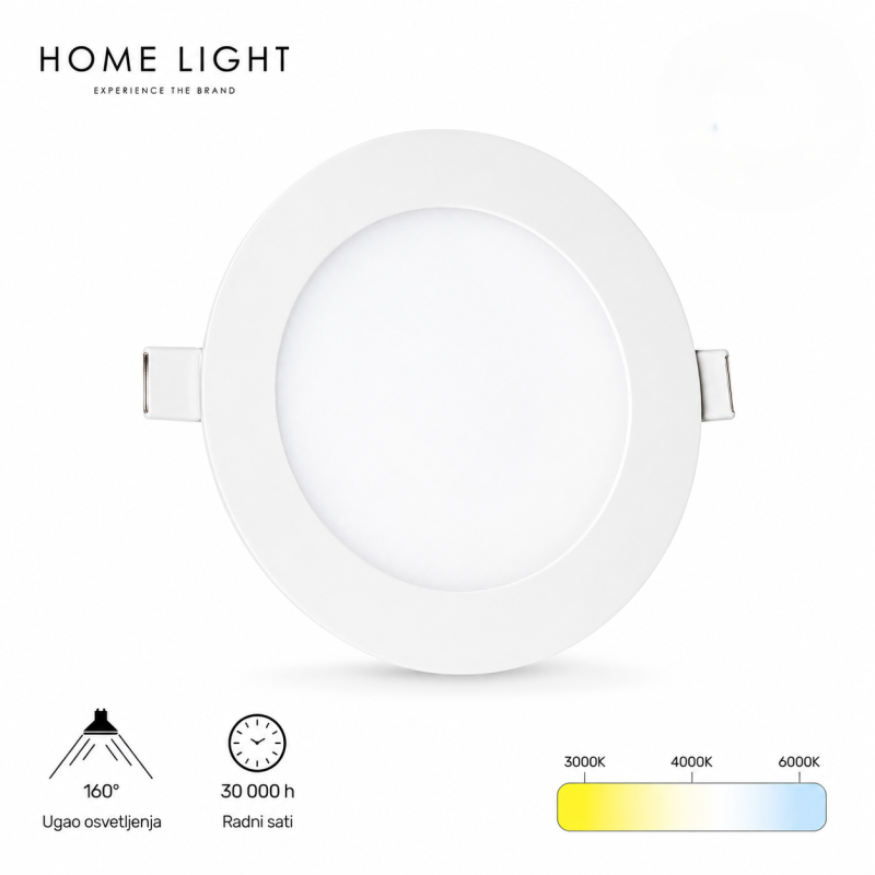 Ugradni led panel okrugli KNC1-24W 3000/4000/6000K