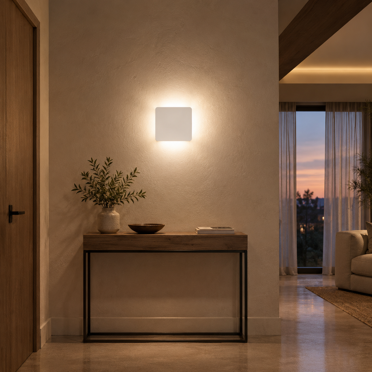 Dekorativna zidna lampa 7W, 4200K, bela