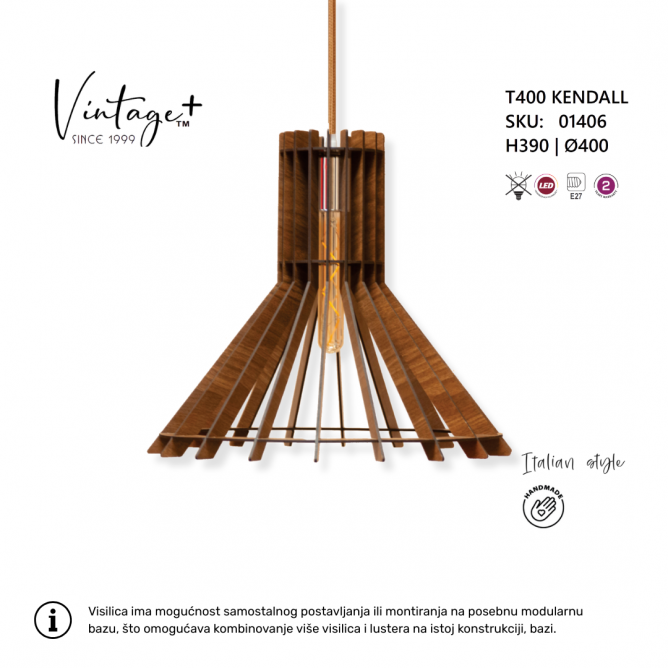 Dekorativni luster VINTAGE KENDALL T400 — SP Group