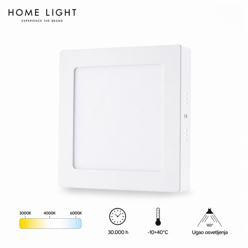 Nadgradni led panel kockasti KNS5-18W 3000/4000/6000K