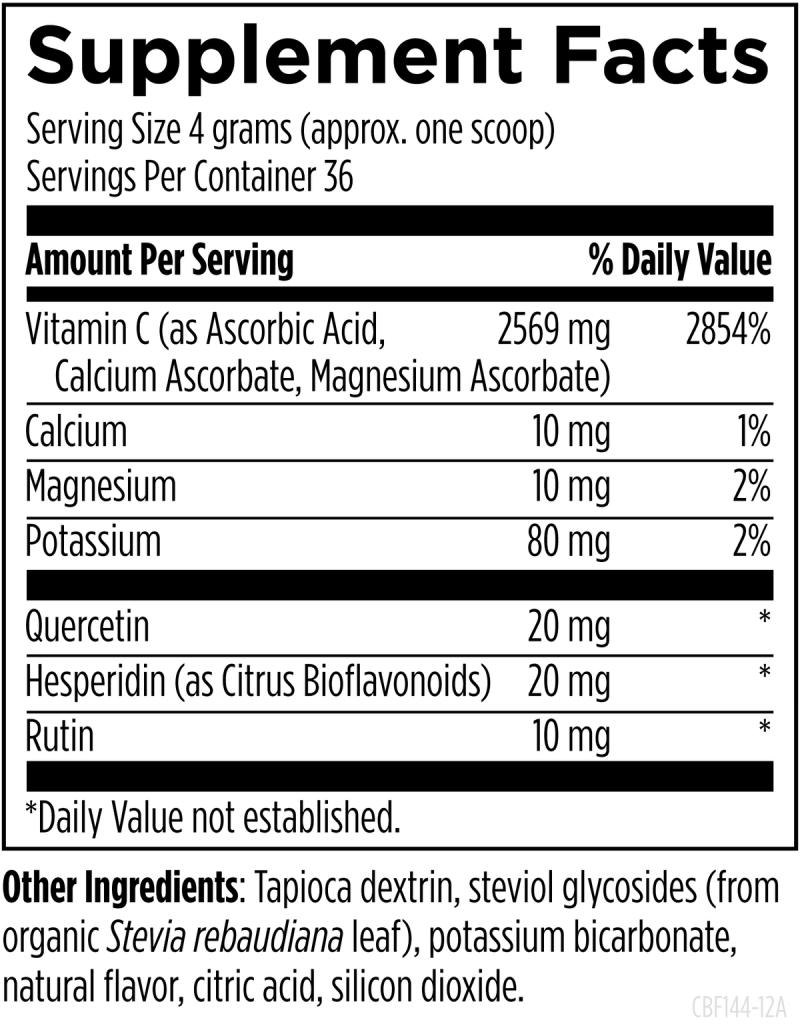 C+BioFizz® 144 g (5 oz) powder, Orange supplement facts image