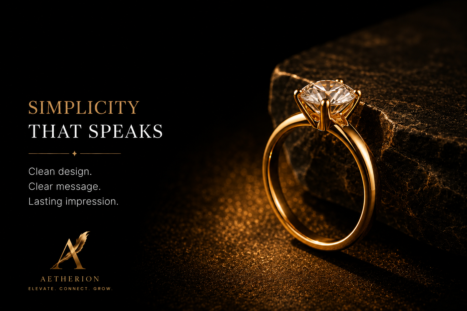 Cinematic minimal jewelry branding with refined luxury presentation