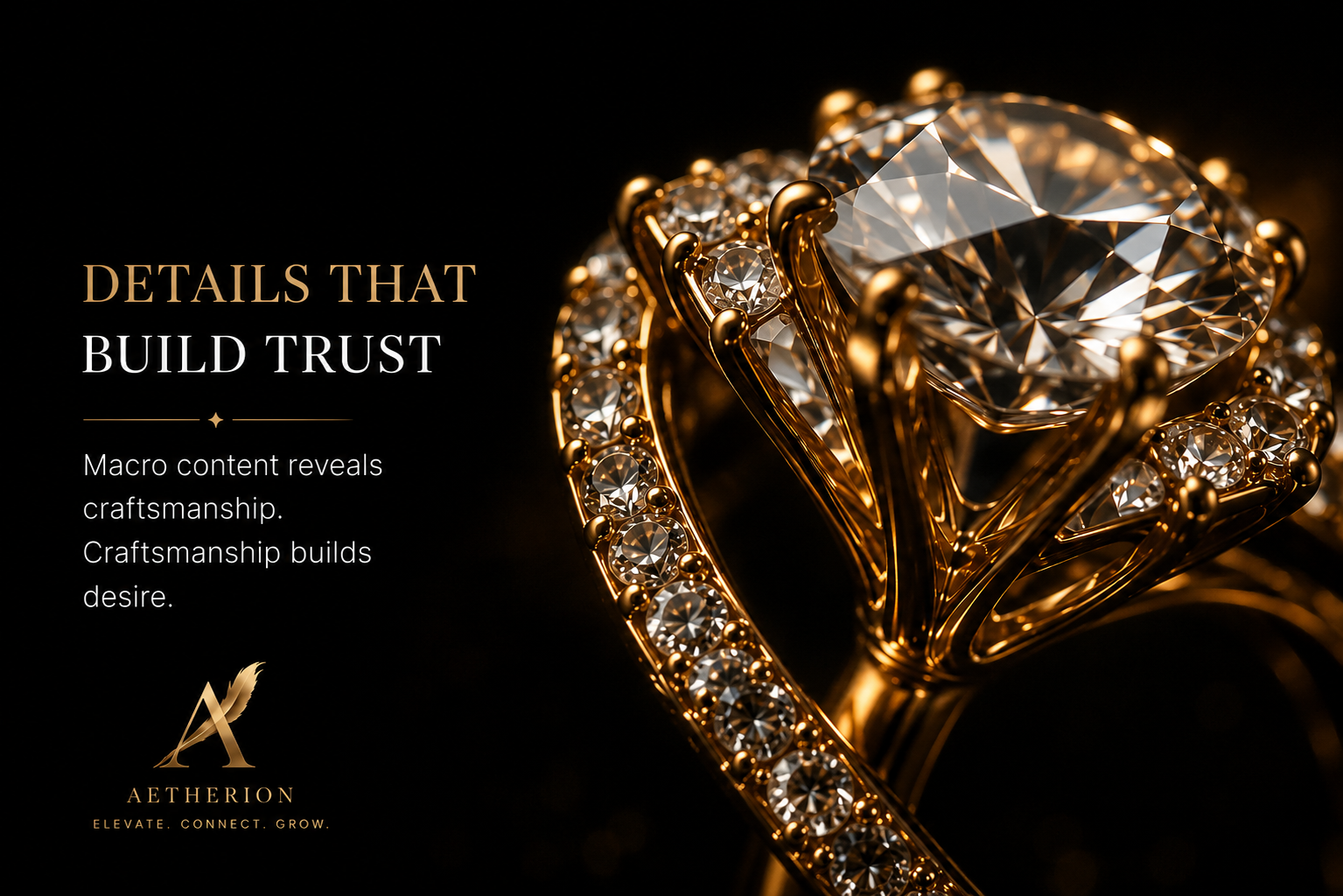 Cinematic jewelry brand identity with refined premium visual direction