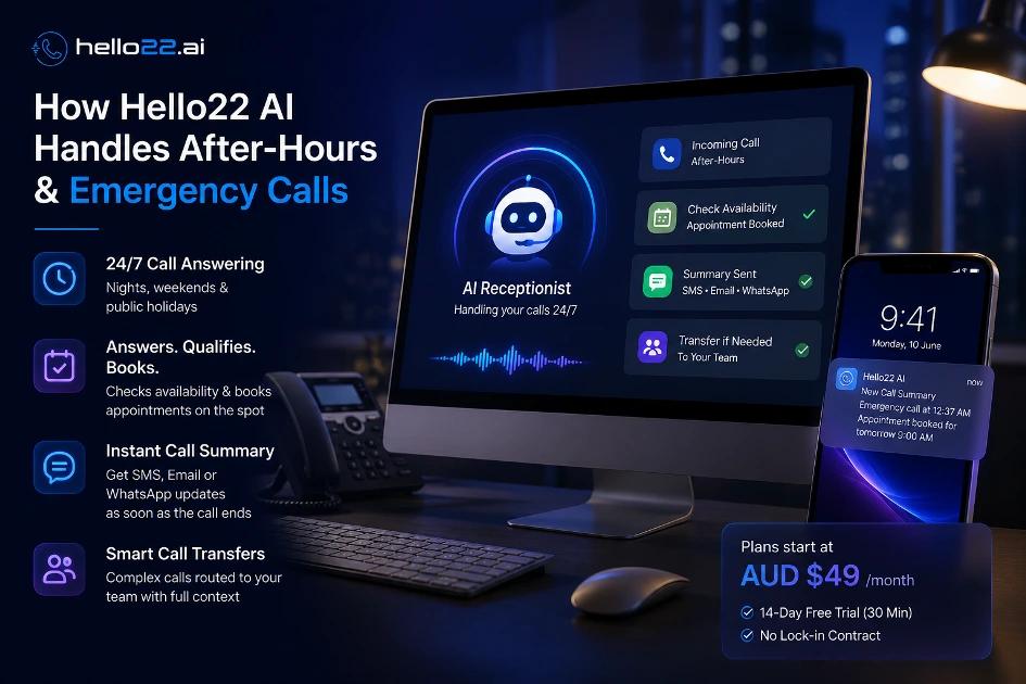 How Hello22 AI Handles After-Hours and Emergency Calls