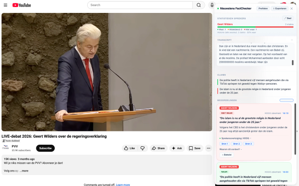 De Nieuwslens LIVE: De Factchecker voor Nederland