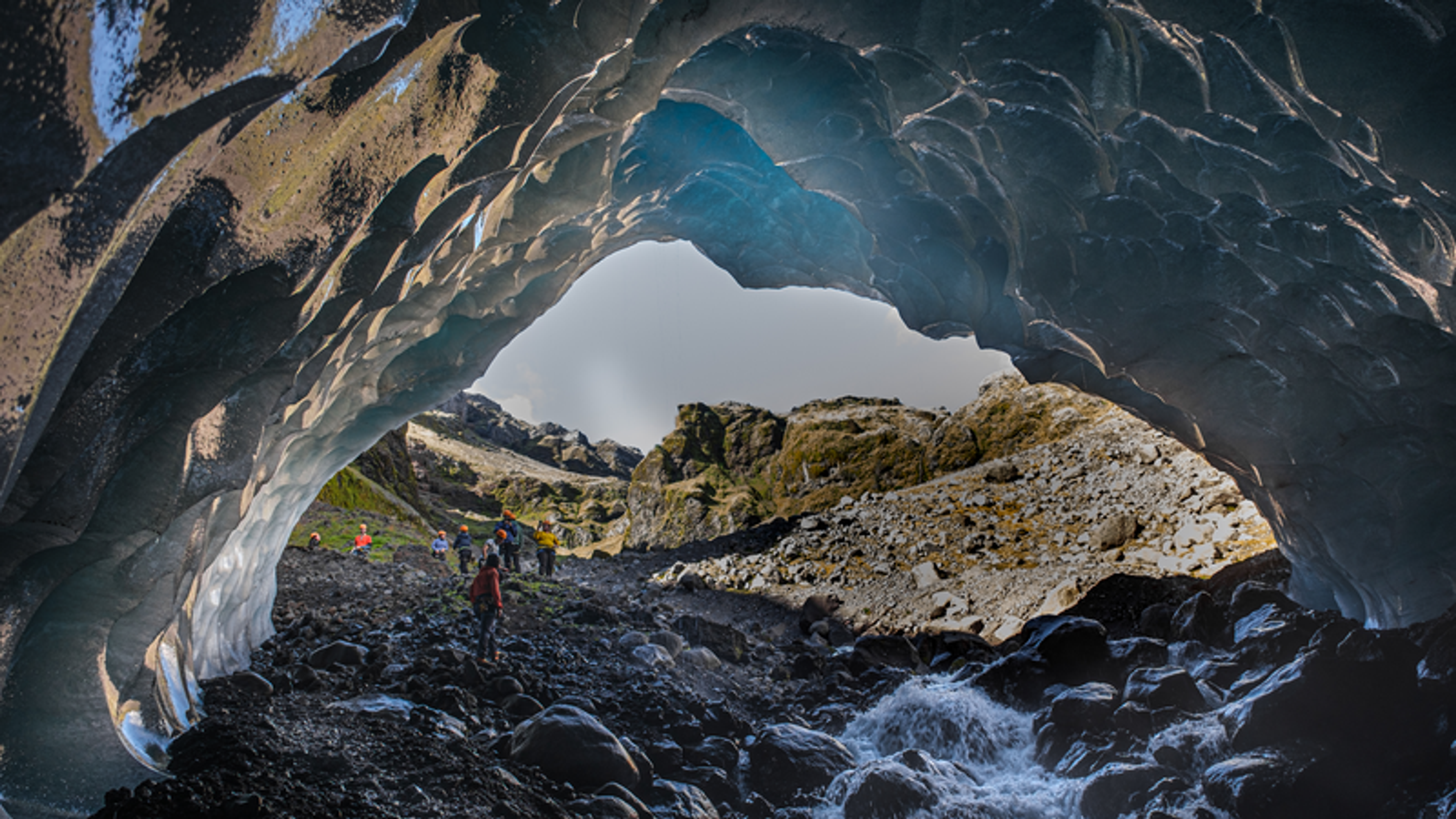 Ice Cave entrance in Skaftafell, Iceland.