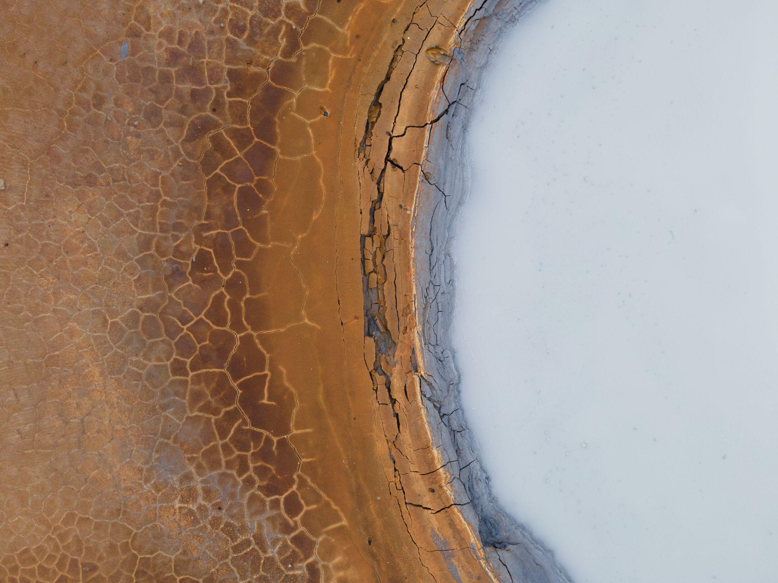 A parcticular of the landscape in Gunnuhver Geothermal area on the Reykjanes Peninsula.
