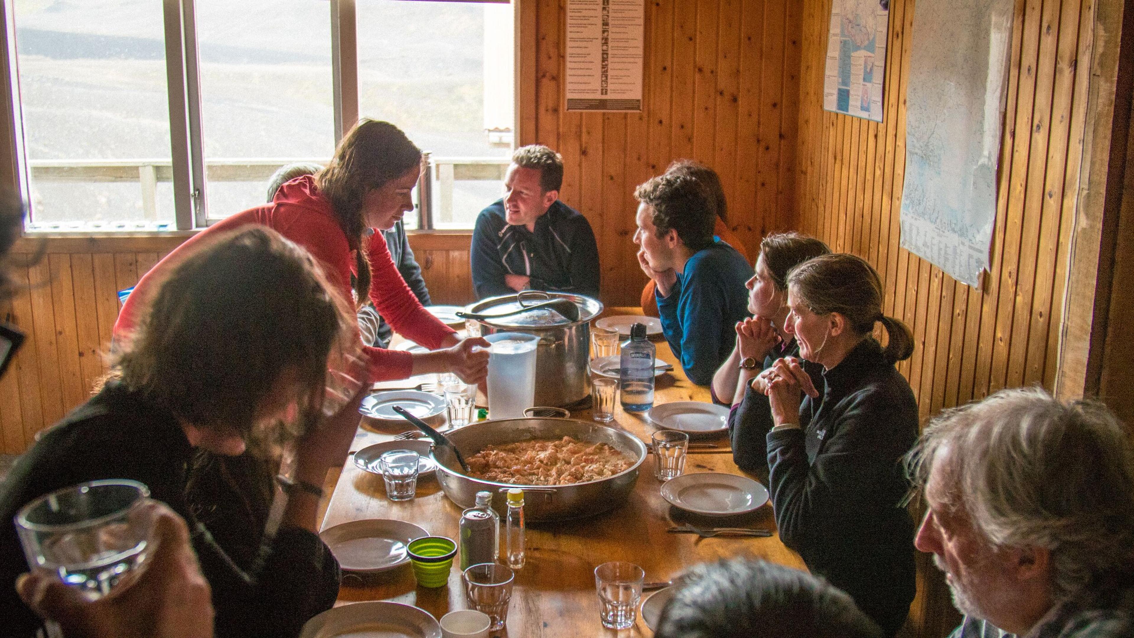 Meal at a Emstrur mountain hut