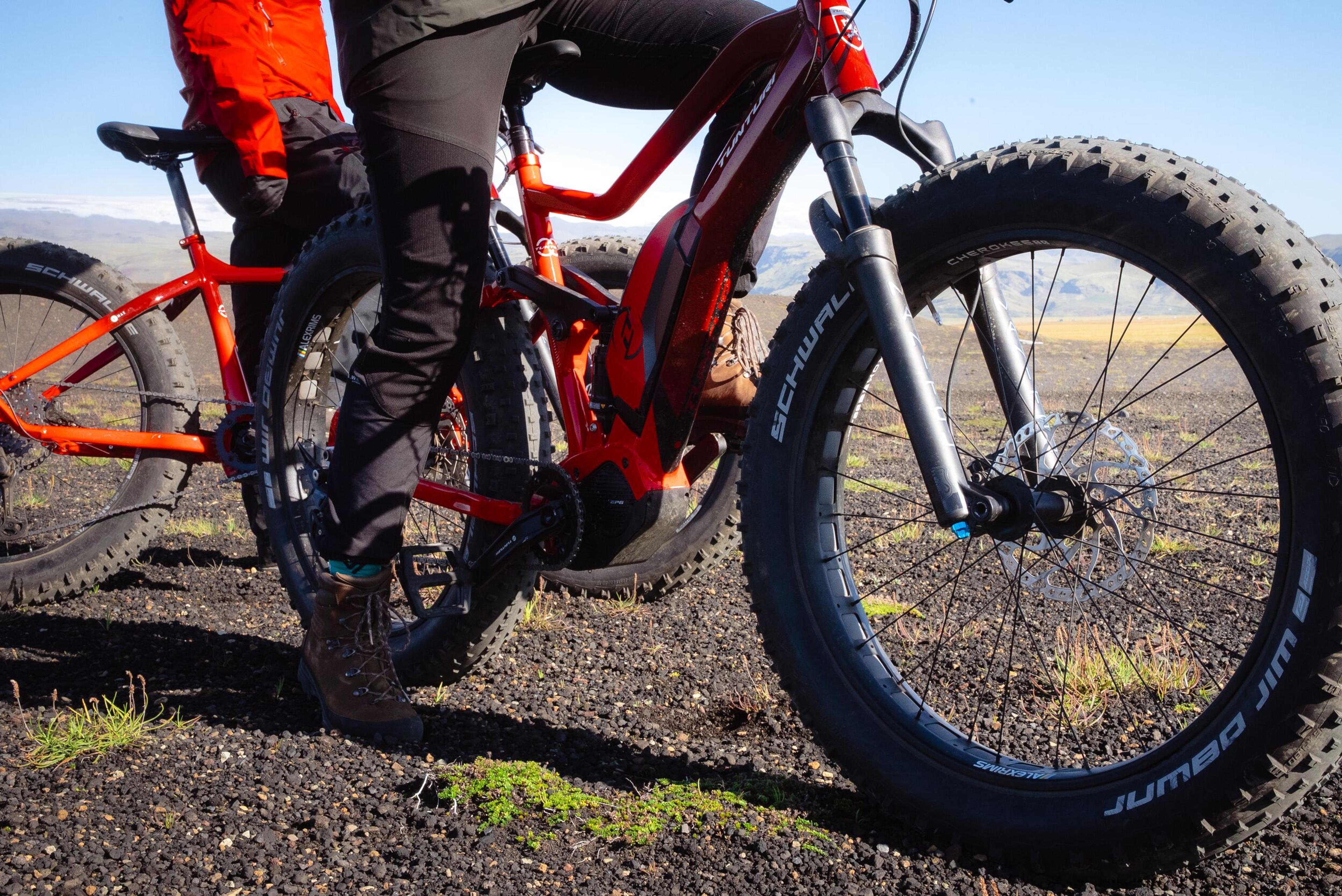 close up of a e-bike
