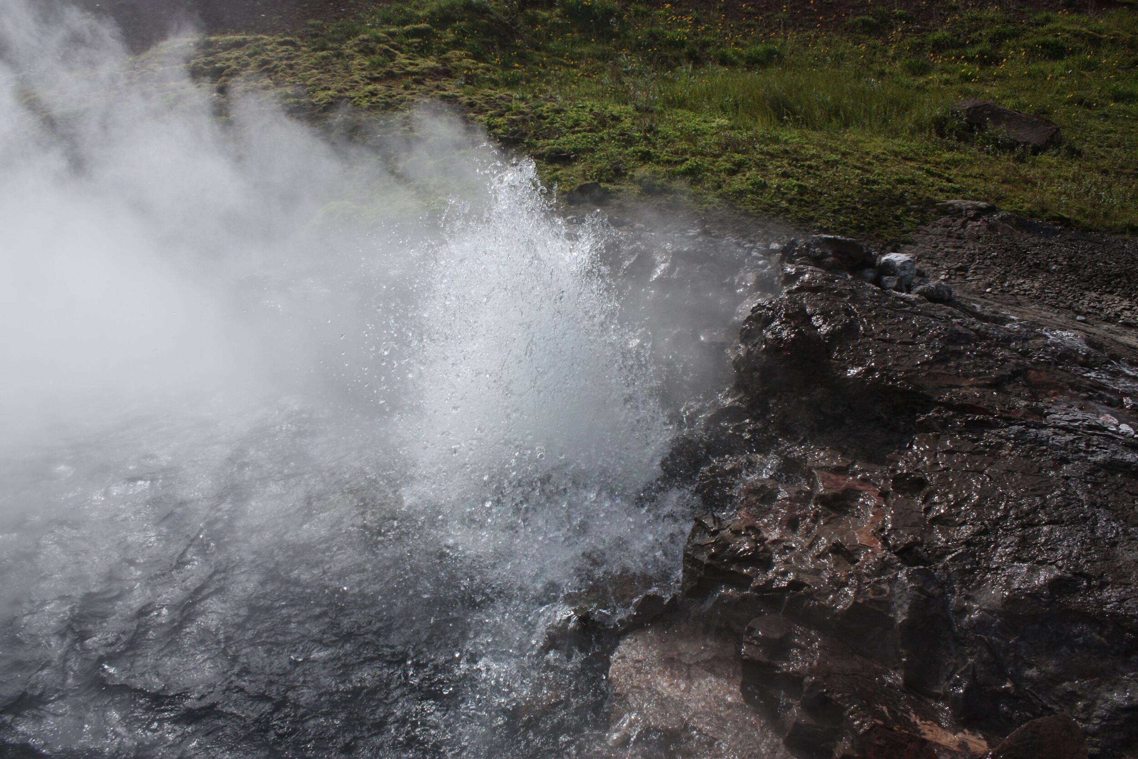 Close-up picture of a hot spring at Deildartunguhver in Iceland.