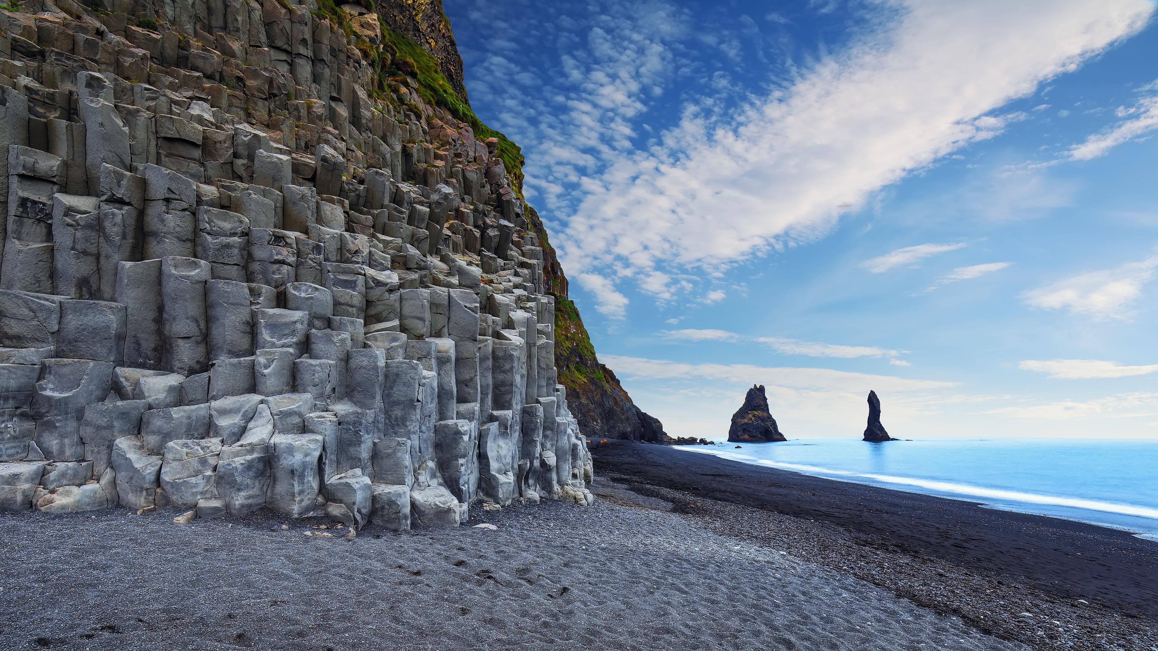 Reynisfjara in the south shore of Iceland