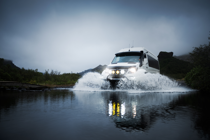 A super-jeep in the Icelandic Highlands