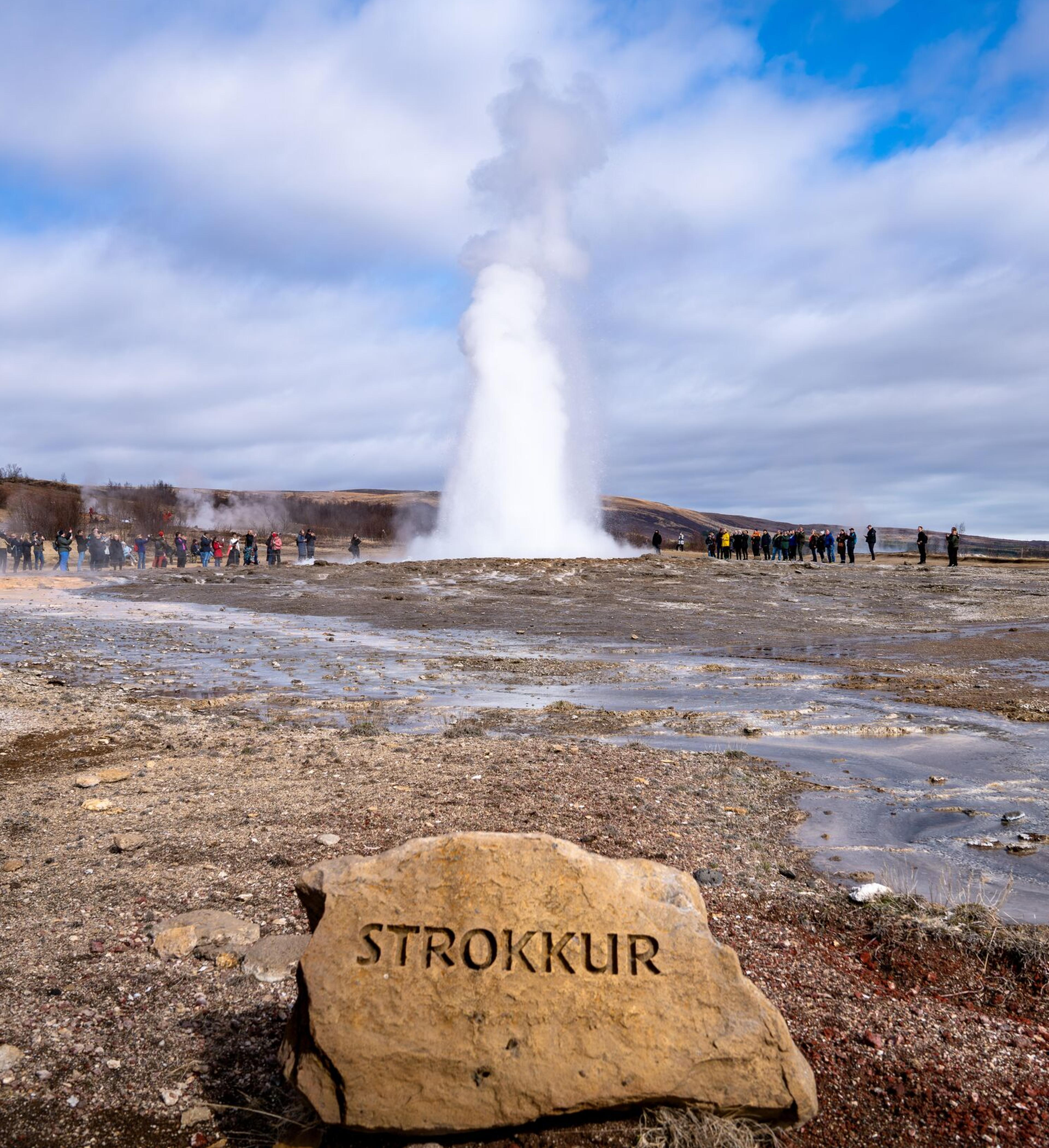 Strokkur geysir in the golden circle, Iceland.