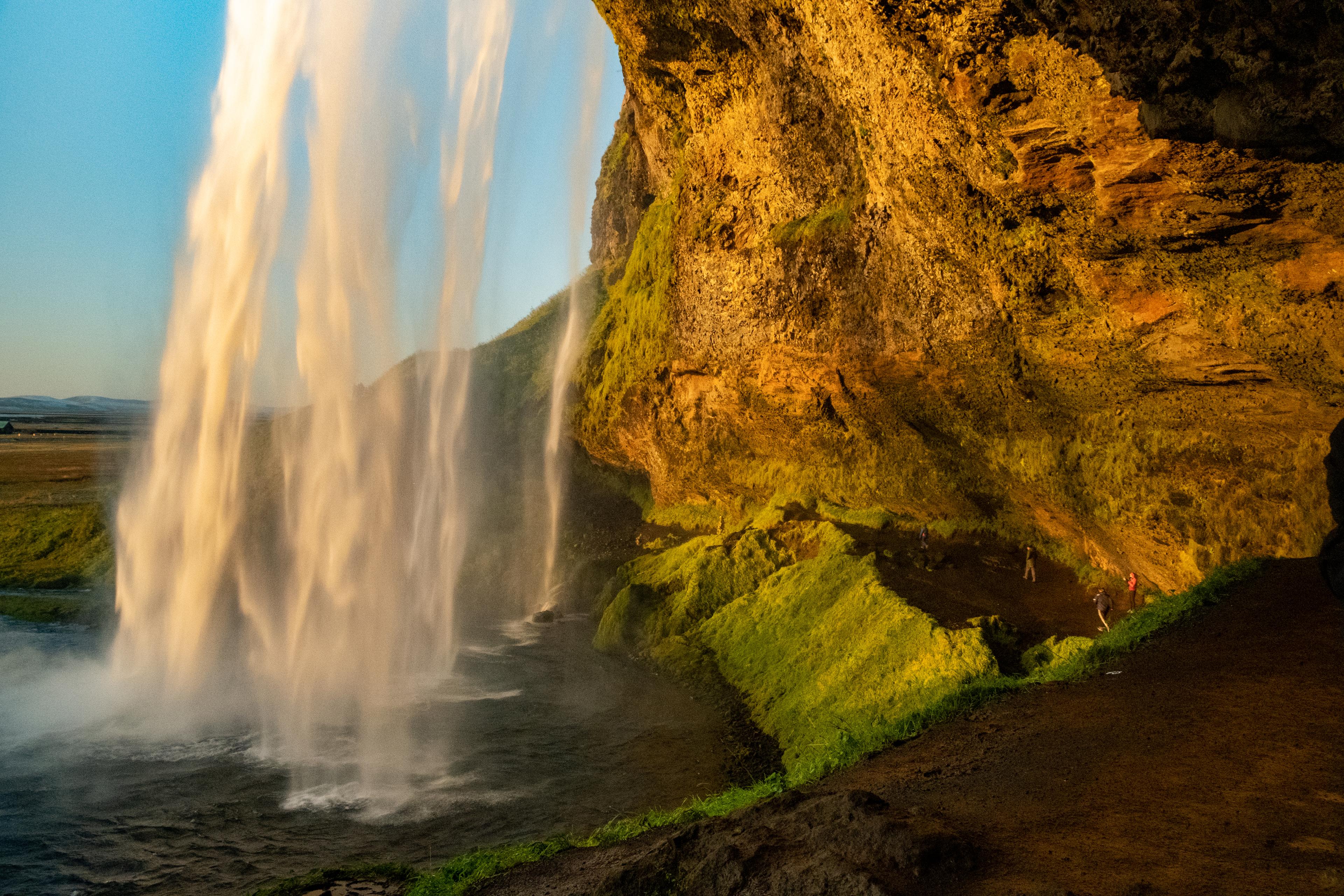 Seljalandsfoss is the south shore during the golden hour.
