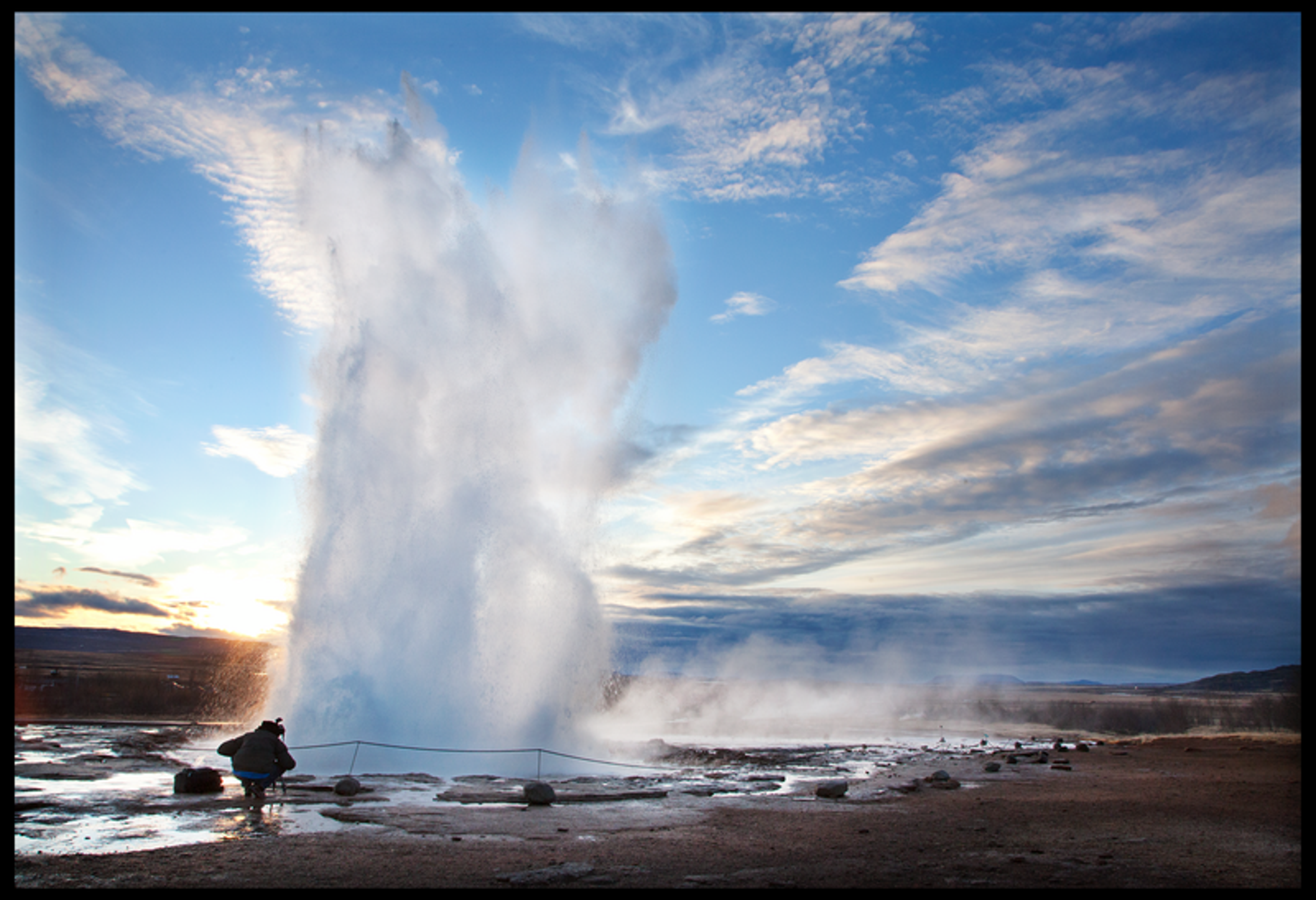 Geysir geothermal area in the golden circle, Iceland.