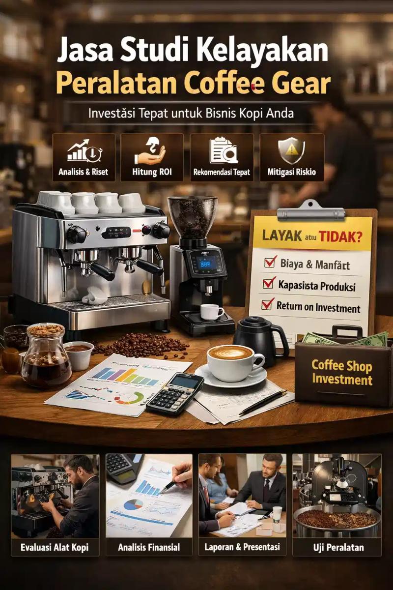 Gambar untuk Jasa Studi Kelayakan Coffee Gear untuk Bisnis yang Lebih Menguntungkan