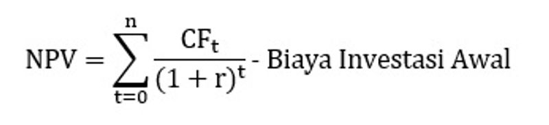 rumus NPV studi kelayakan