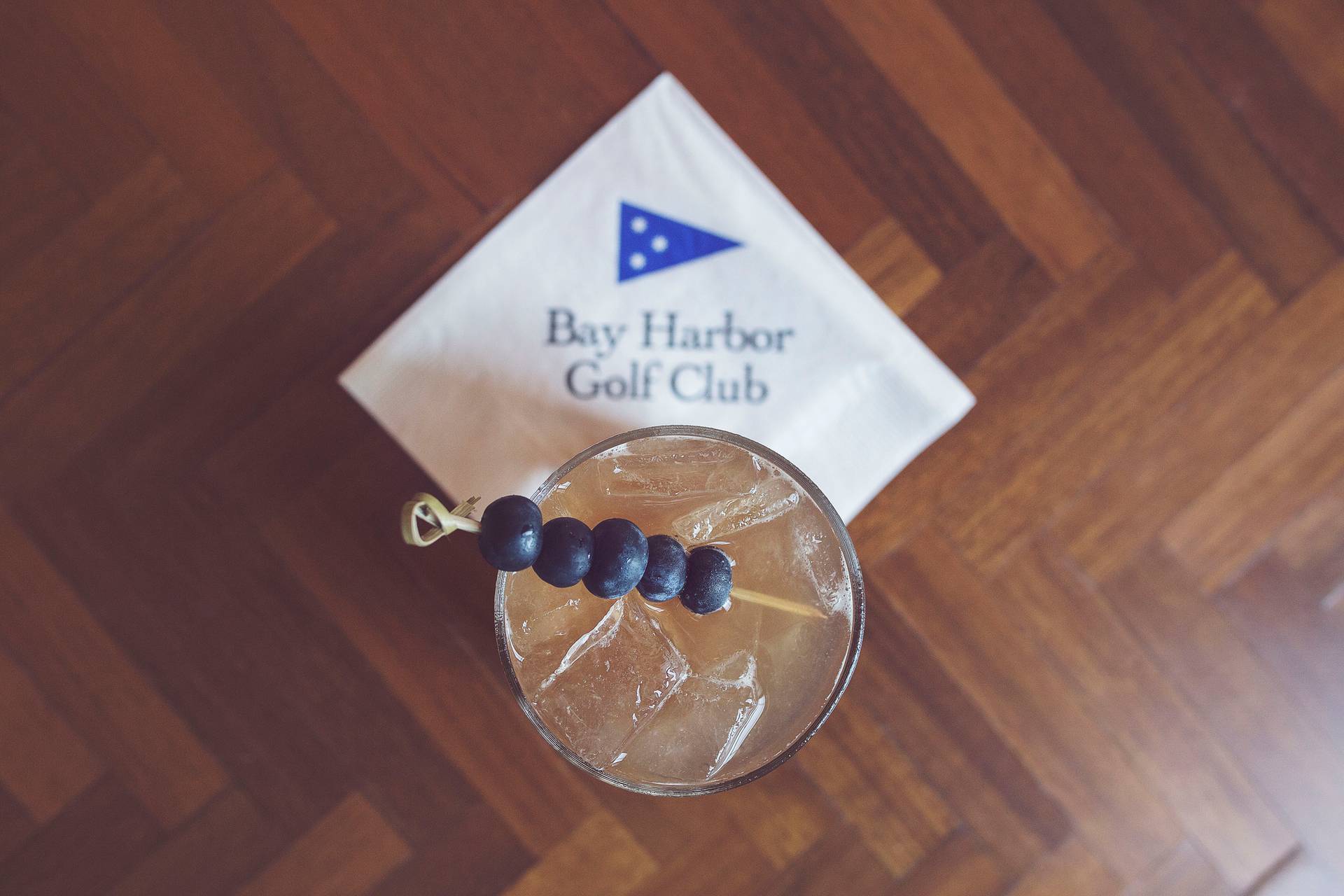 Drink on Bay Harbor Golf Club napkin