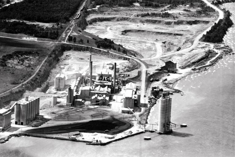 cement plant located on what is now Bay Harbor