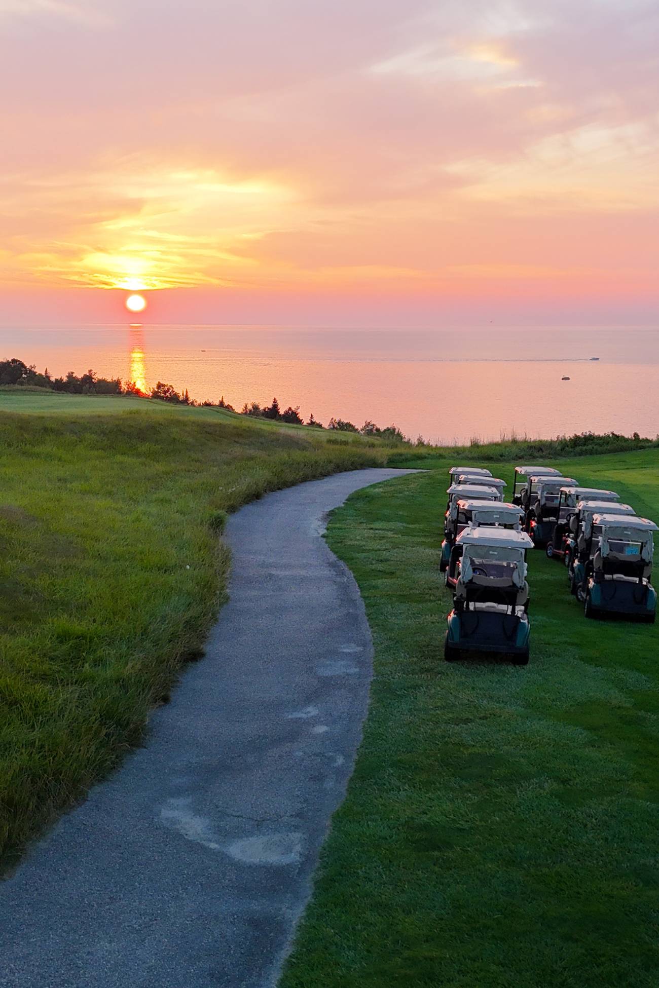 Sunset, Cliffview Cart Cruise at Bay Harbor Golf Club