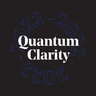 Quantum Clarity written in bold white lettering on a black background
