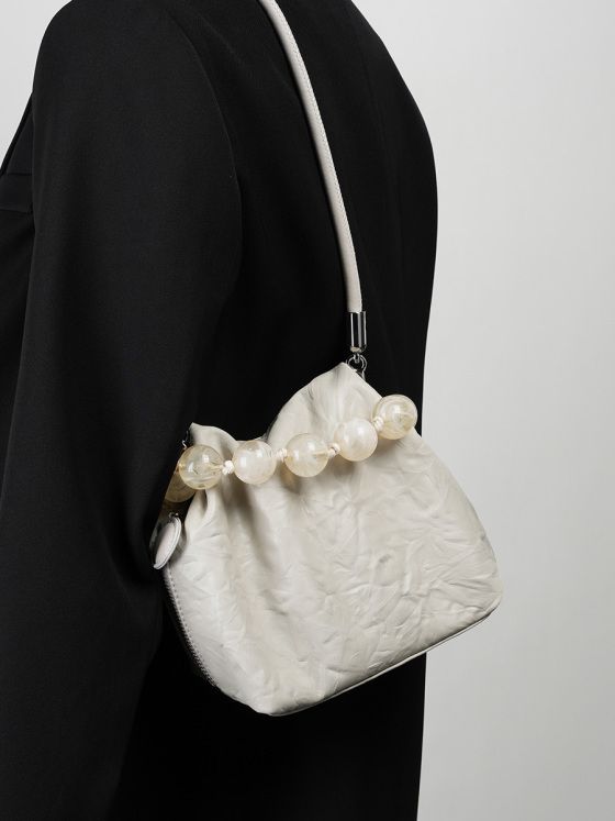 Elova Handcrafted Genuine Leather Crossbody Bag in Black - E184 view 2