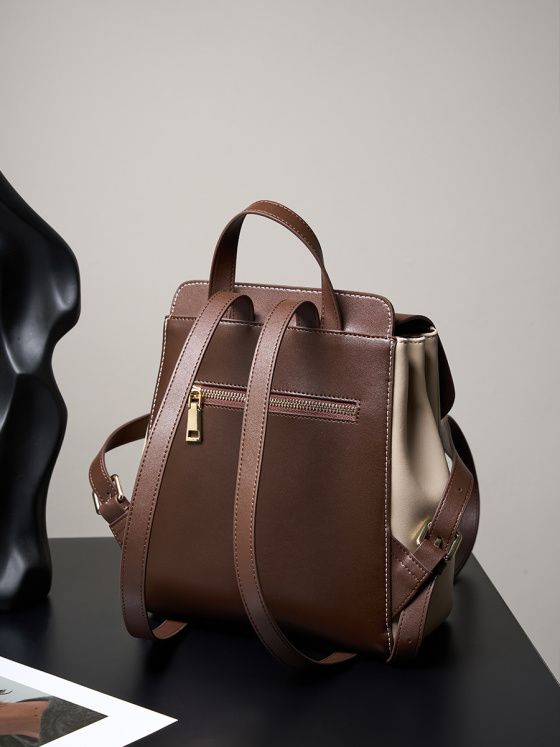 Elova Handcrafted Genuine Leather Backpack in Black - E374 view 5