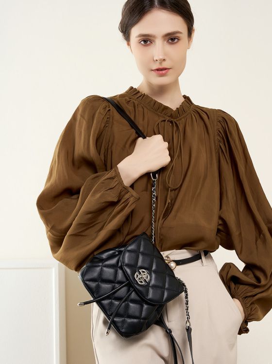 Elova Handcrafted Genuine Leather Backpack in Black - E363 view 2