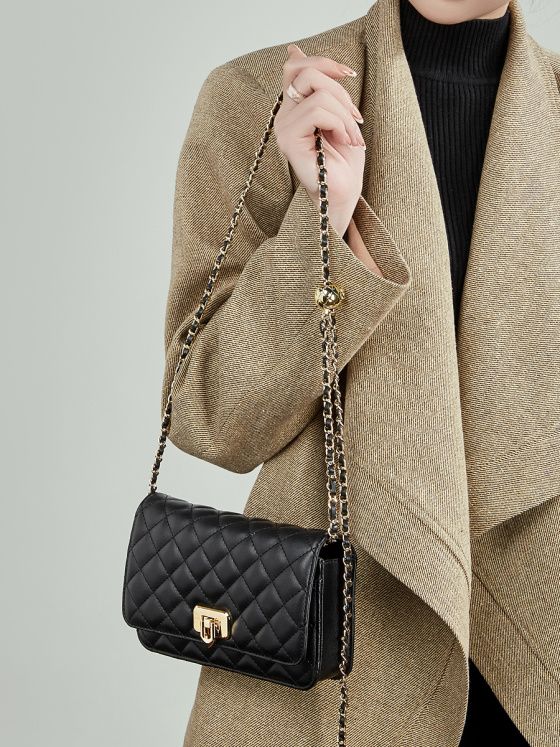 Elova Handcrafted Genuine Leather Crossbody Bag in Black - E792 view 7