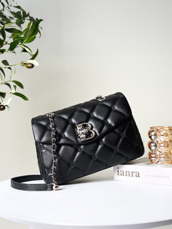 Elova Handcrafted Genuine Leather Crossbody Bag in Black - E204 view 4