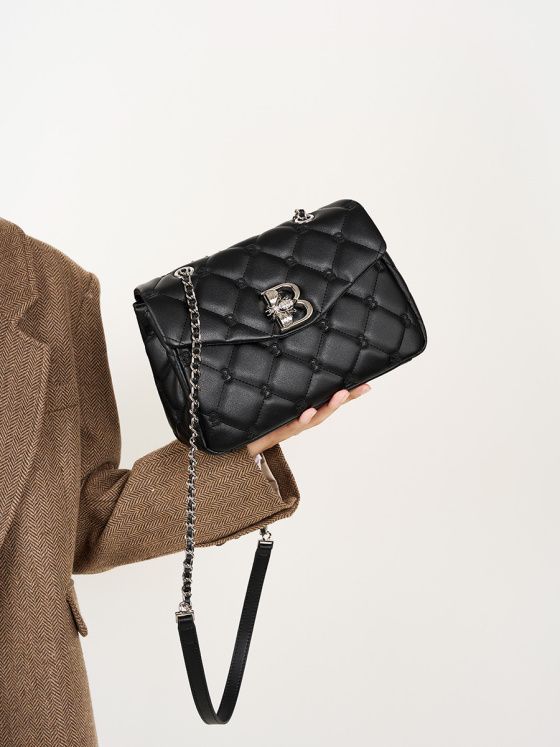 Elova Handcrafted Genuine Leather Crossbody Bag in Black - E204 view 3