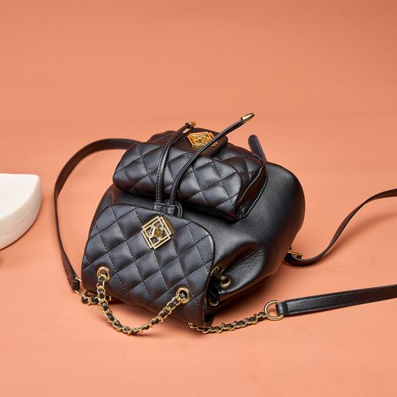 Elova Handcrafted Genuine Leather Bag in Black - E317 view 6