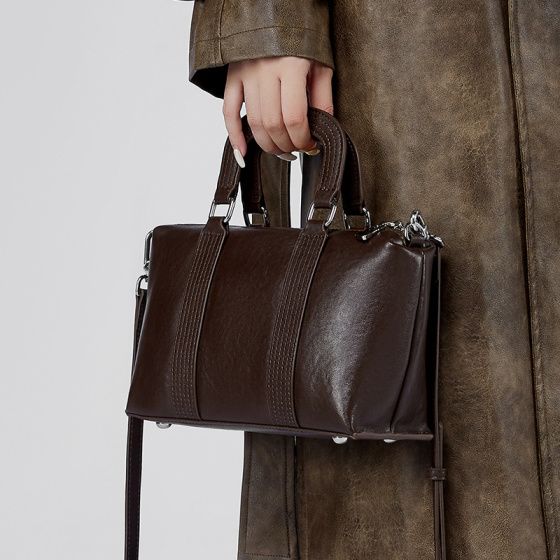 Elova Handcrafted Genuine Leather Bag in Black - E537 view 6